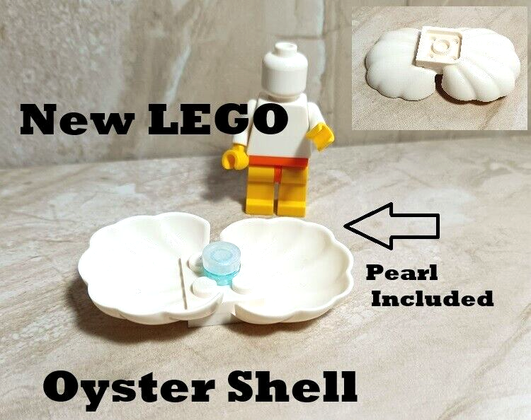 高級貝殻セット New LEGO Shell Set Lot of 2 with Pearl tile Complete Oyster