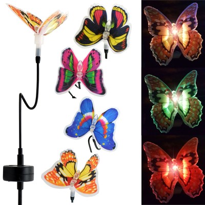 Solar Schmetterling Led Garten Leuchte Solarlampe Farbwechsler Solarleuchten Ebay