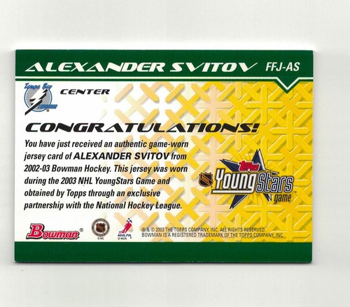 2002-03 Bowman Young Stars Fabric Of The Future Game Worn Jersey Insert Cards - Picture 11 of 51