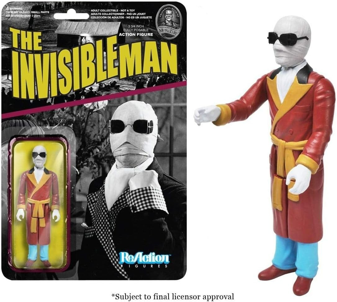 The Invisible Man ~ 3 3/4” Universal Monsters ReAction Figures