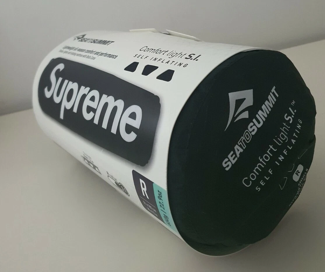 SS21 Supreme Mer Au Sommet Tapis de Sommeil Auto Gonflant Noir Neuf Accessoires