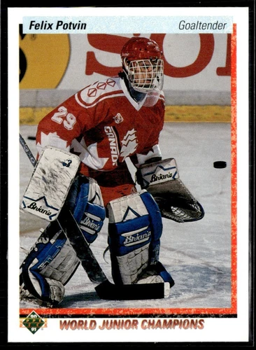1990-91 Upper Deck Felix Potvin Rookie RC Card Rookie Canada #458 Rookie