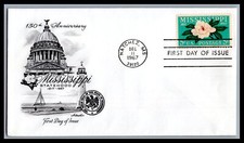US FDC # 1337 5c Mississippi  Artmaster  1967, 9g430