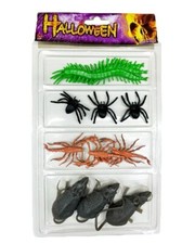 Creepy Crawly Pk 7 Fake Bugs  Insects Prank Novelty Life Like Plastic Toy Trick