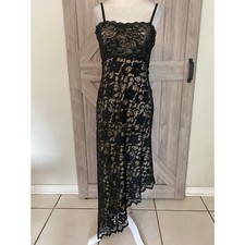 Michel Stephen  Paris small black lace asymmetrical dress