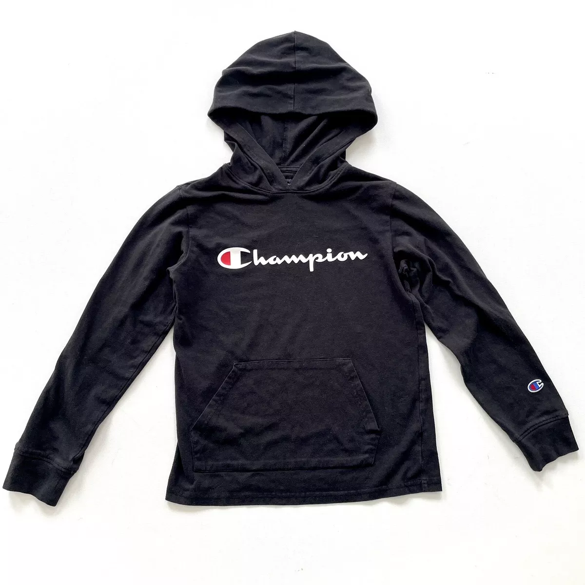 Champion Hoodie Youth Medium Boys Girls Hooded Sweatshirt Athleticwear  Black | eBay