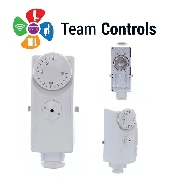 Team Controls Hot Water Cylinder Tank or Pipe Thermostat Stat inc Strap  TC-PCS | eBay