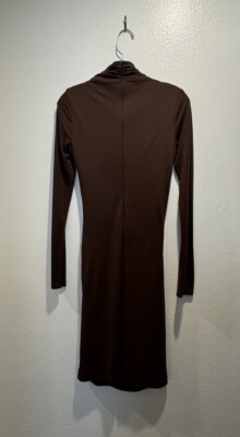Zara Size Small Brown Dress Long Sleeve Fitted Sexy Gathered Bodycon | eBay Zara Size Small Brown Dress Long Sleeve Fitted Sexy Gathered Bodycon | eBay