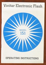 VIVITAR FLASH 151 INSTRUCTION BOOK/34236