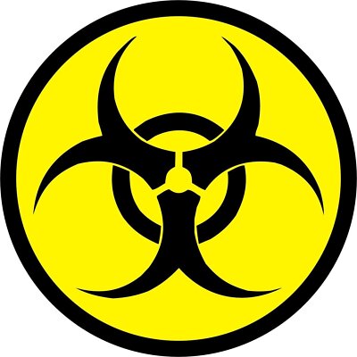 Aufkleber Biohazard I kfz_028 I Ø 10 cm groß rund I Warnung vor Biogefährdung