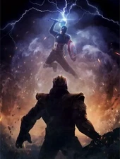 PHASERUNNER "WORTHY" ART PRINT LIMITED RUN Captain America 423/495