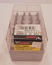 CH Hanson 20200 Standard 1/8” Steel Letters Stamp Marking Set Used
