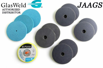 GlasWeld Large Surface/Graffiti Removal Bundle includes the backer pad and disks