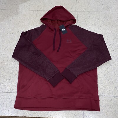 NWT Under Armour Mens Rival Fleece PULLOVER Jacket Red 1366357 626 SZ 2XL