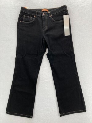 Lee One True Fit Women's 11/12P Petite Dark Wash Blue Stretch Denim Bootcut Jean