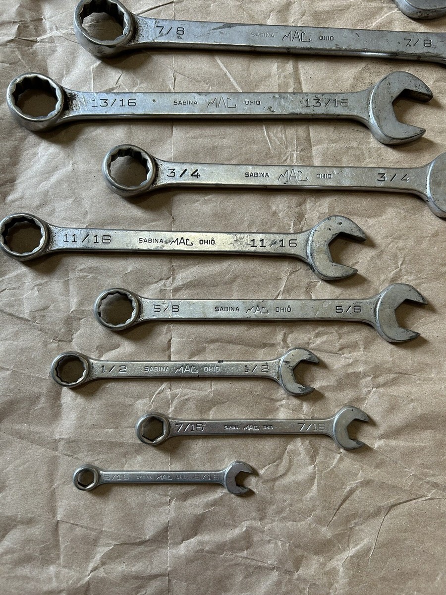 Vintage MAC Tools Combination Wrench Set 12pt 5/16