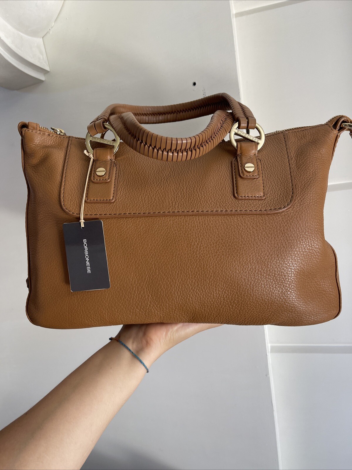 borsa borbonese nuova In pelle Due Manici
