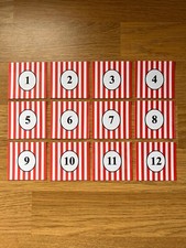 antique butlers servants bell box Indicator Replacement Cards / Flags 1 To 12