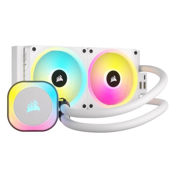 Corsair Icue Link H100i Rgb Bianco Cpu Liquid Cooler Intel 1851/1700/1200 Amd Am