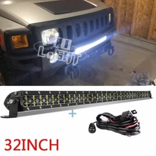 For Hummer H1 H3 2006-2007 2008 2009 2010 Straight 32inch LED Light Bar + Wiring