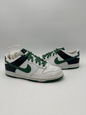 Nike Dunk Low White Pine Green 2006 Size 10.5 Used 309431-131 | eBay