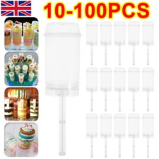 100X DIY Dessert Push Up Pop Containers Shooter Pop Party Wedding Push Cake UK