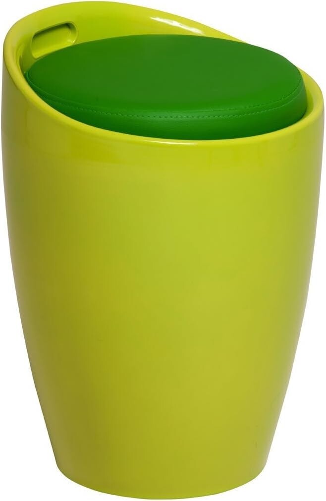 Cesto Portabiancheria Ovale Verde e Blu 45x35 cm – Funzione Poggiapiedi Multiuso