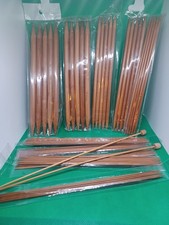 Assortment Of 45 Plus Bamboo Double Pointed Knitting Needles Sizes Unopened