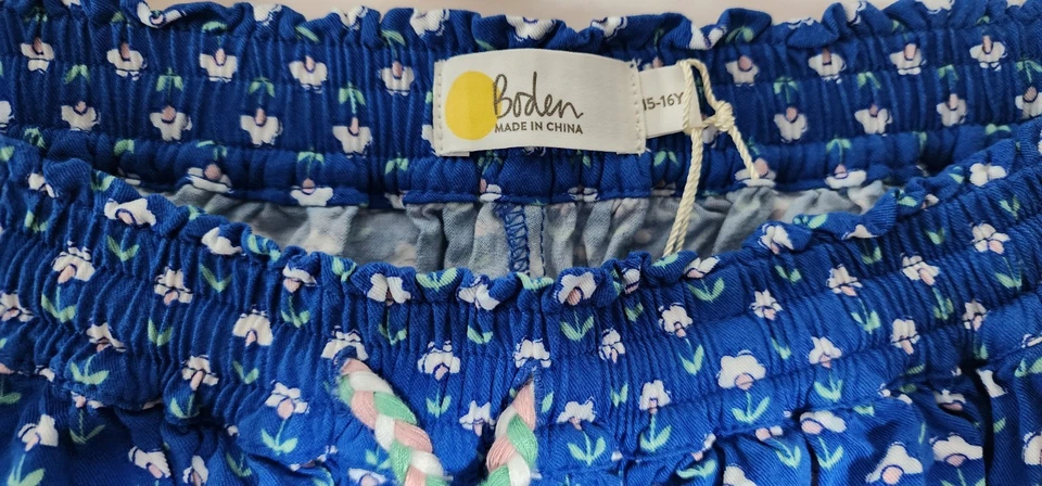 🌸 全新 Mini Boden Culottes 分体裙 短裤 编织 领带 尺寸 15-16y 全新带标签 — 第 3/4 张图片