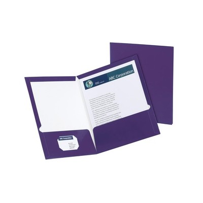 Oxford Laminated Twin-Pocket Folders, Letter Size, Purple, 25-Count, Purple 