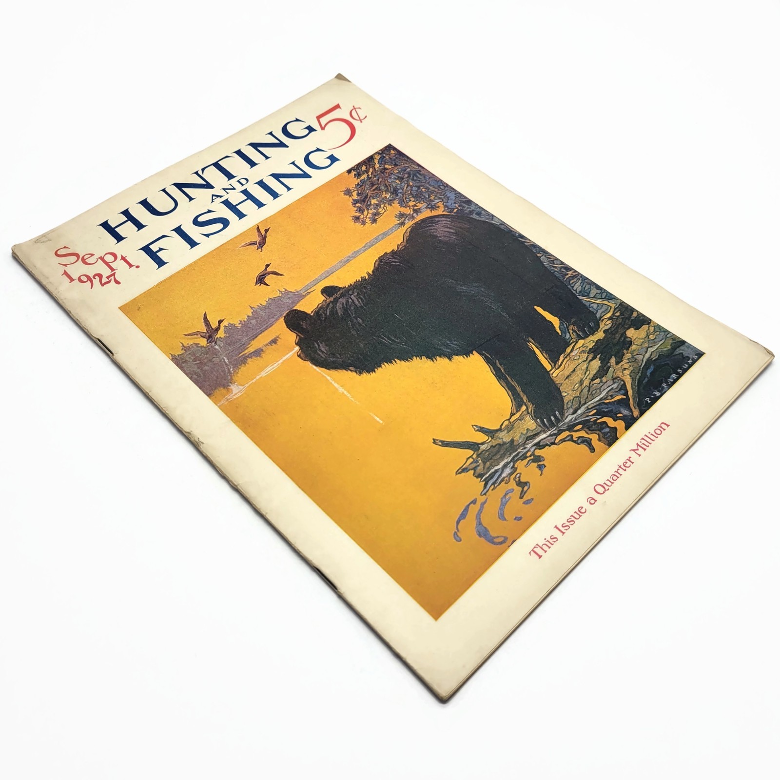 Vintage September 1927 Hunting and Fishing Magazine Ad Book • Black Bear