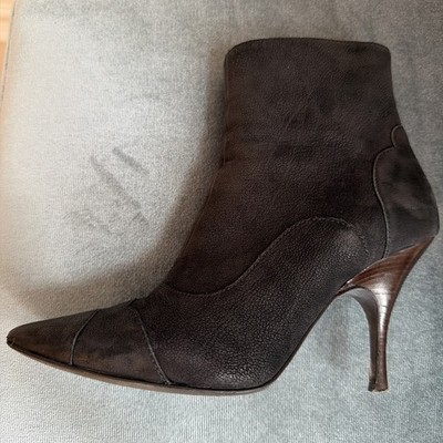 Lanvin Black Leather Boots, Size 38 Lightly Worn , With Box & Bags, $975 Retail