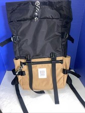 Topo Designs Hiking Backpack Black Brown Canv...