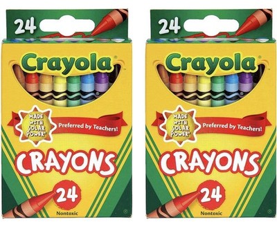 Crayola Classic Crayons 24 Colors Back to School Multicolor Crayons, 2 Packs
