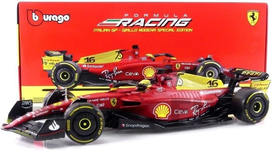 Ferrari F1-75 Italy Monza GP C. Leclerc 1/18 - Bburago - 18-16811 - Immagine 2 di 4