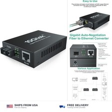 ipolex Gigabit Ethernet Media Converter, Buil...