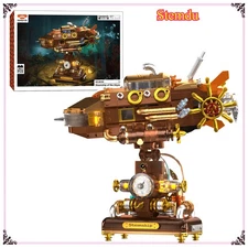 740PC Deep Sea Steamer Boat Building Kit w/ LED Lights DIY Ship Creative Project