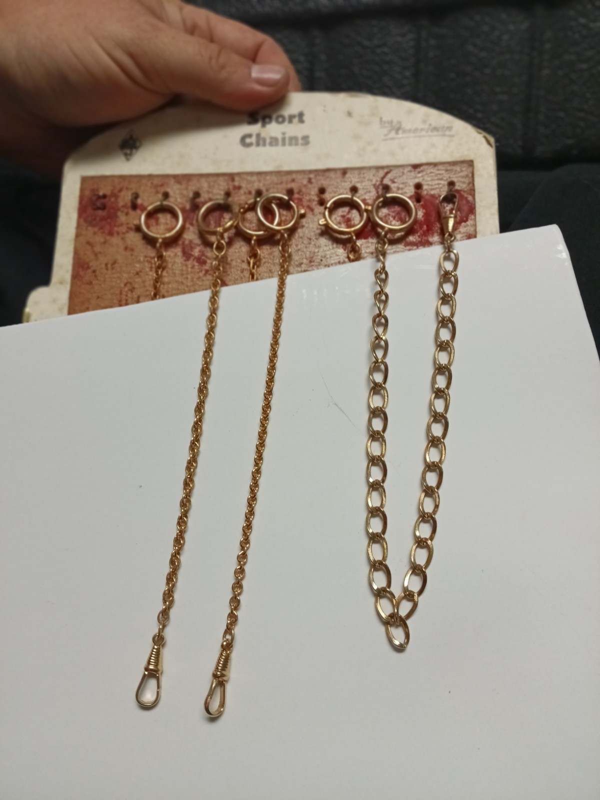 Gold Colored Watch Chains - image 3