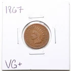 1867 1C Indian Head Cent in VG+ Condition #RK015