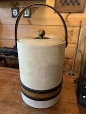 Vintage Elmer Mfg Los Angeles, California Made In The USA Ice Bucket & Tongs