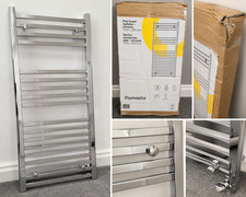 Flomasta Chrome Flat Towel Radiator 1200 x 500mm – Used