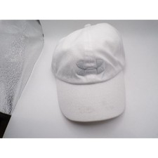 Under Armour White Adjustable Women's Baseball Cap Embroidered Logo Athletic Hat