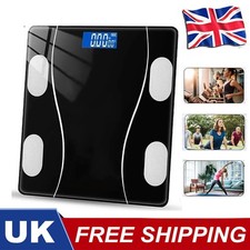 Digital Bathroom Scales 180KG Body Weight Weighing Scale LCD Electronic UK