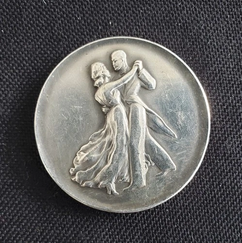 Vintage Amateur Ballroom Dancing Medal - Laurel Leaves on Obverse