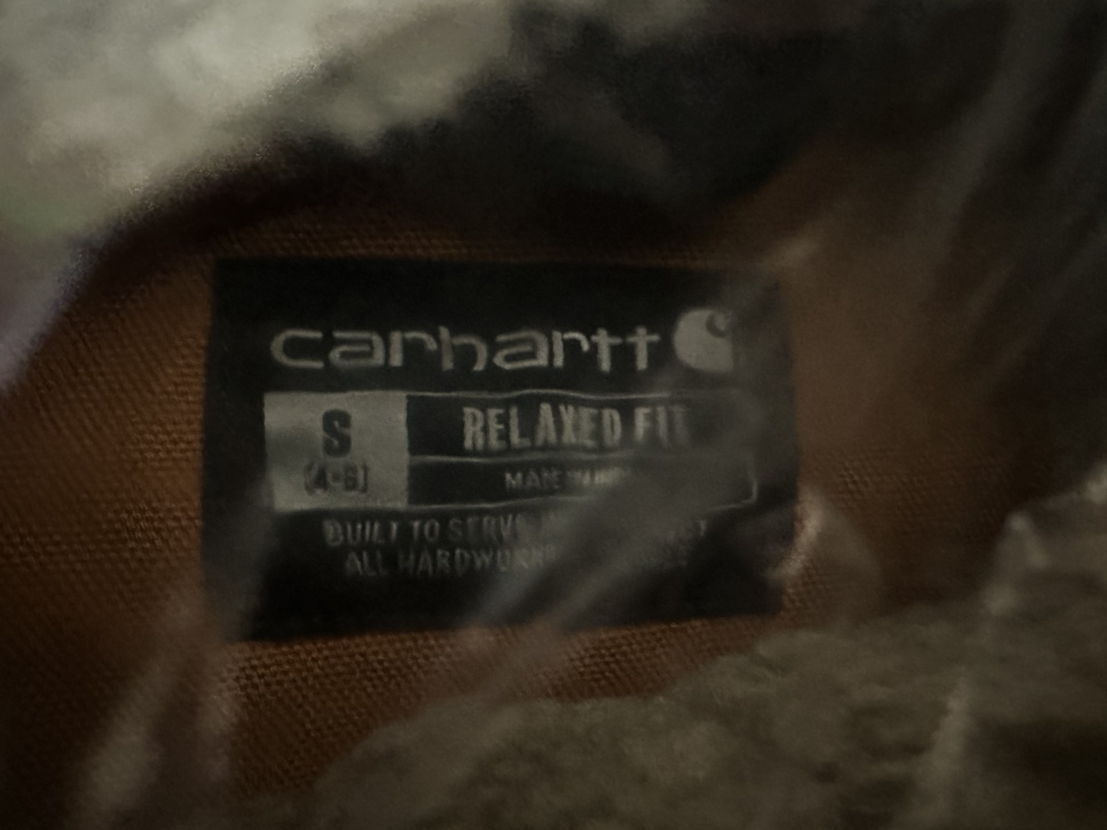 *NEW* Carhartt Women SMALL - Washed Duck Sherpa-Lined Mock-Neck Vest Relaxed Fit thumbnail 4