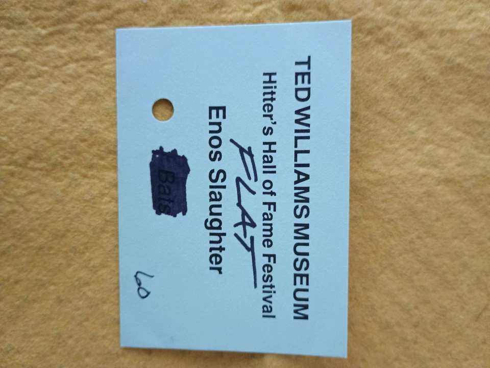 Enos Slaughter Signed Perez Steele card - Image 3 of 3