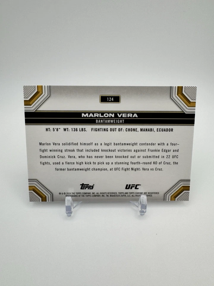 2024 Topps Chrome UFC - Marlon Vera #124 Negative Refractor - Image 2 of 2