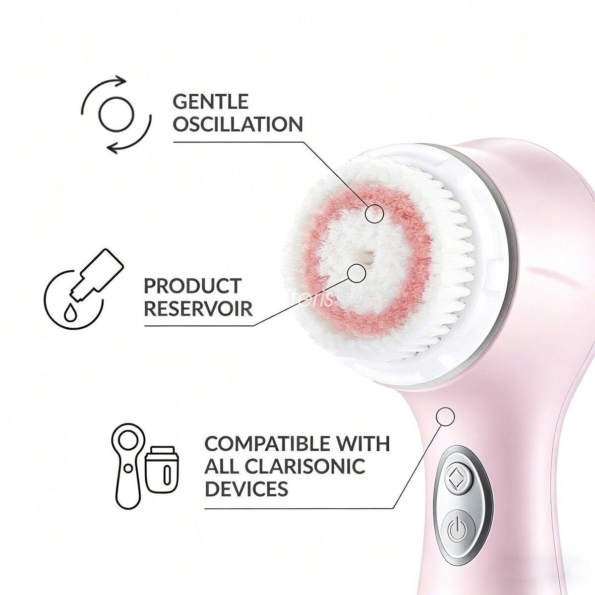 2 Speeds Pink Clarisonic Mia 2 Sonic Facial Skin Cleansing Brush