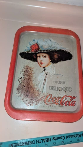 1971 Vintage Coca Cola Coke Metal Serving Tray Hamilton King Has Wear