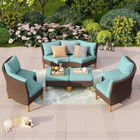 Poly Rattan Sitzgarnitur GartenmöBel Essgruppe Lounge Sitzgruppe Garten Garnitur